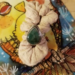 Moss Agate Gemstone Ring Size 9